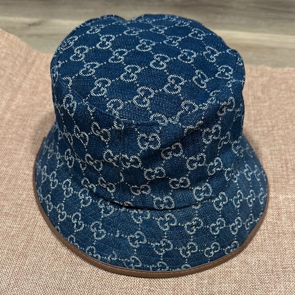 Gucci Indigo Monogram Denim Hat - Picture 1 of 3